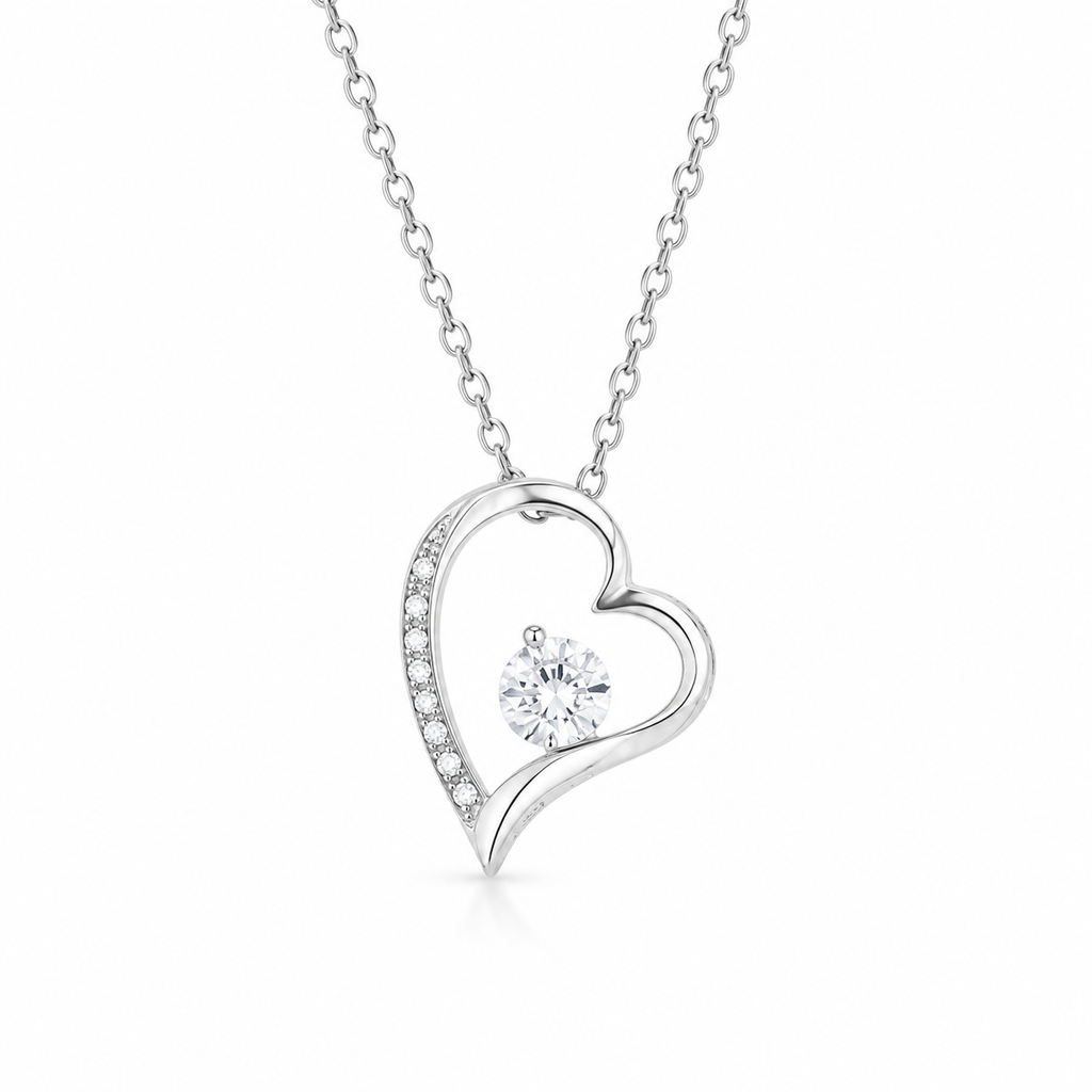 Colgante corazón circonita cristal