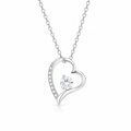 Colgante corazón circonita cristal