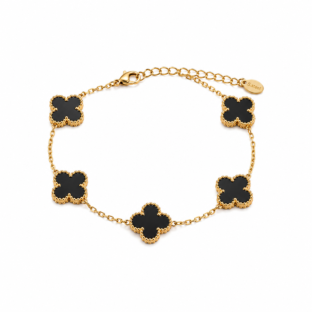 Pulsera trebol noir