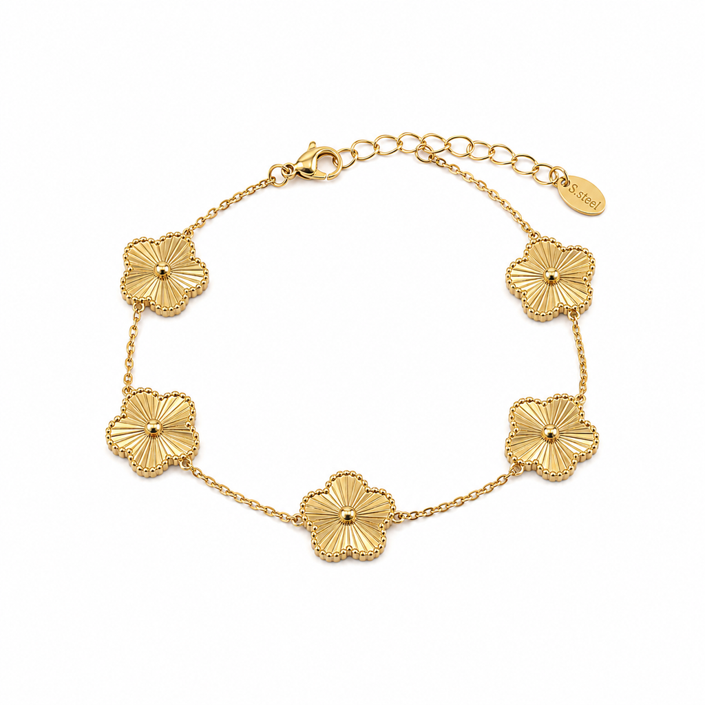 Pulsera trebol flor eterna