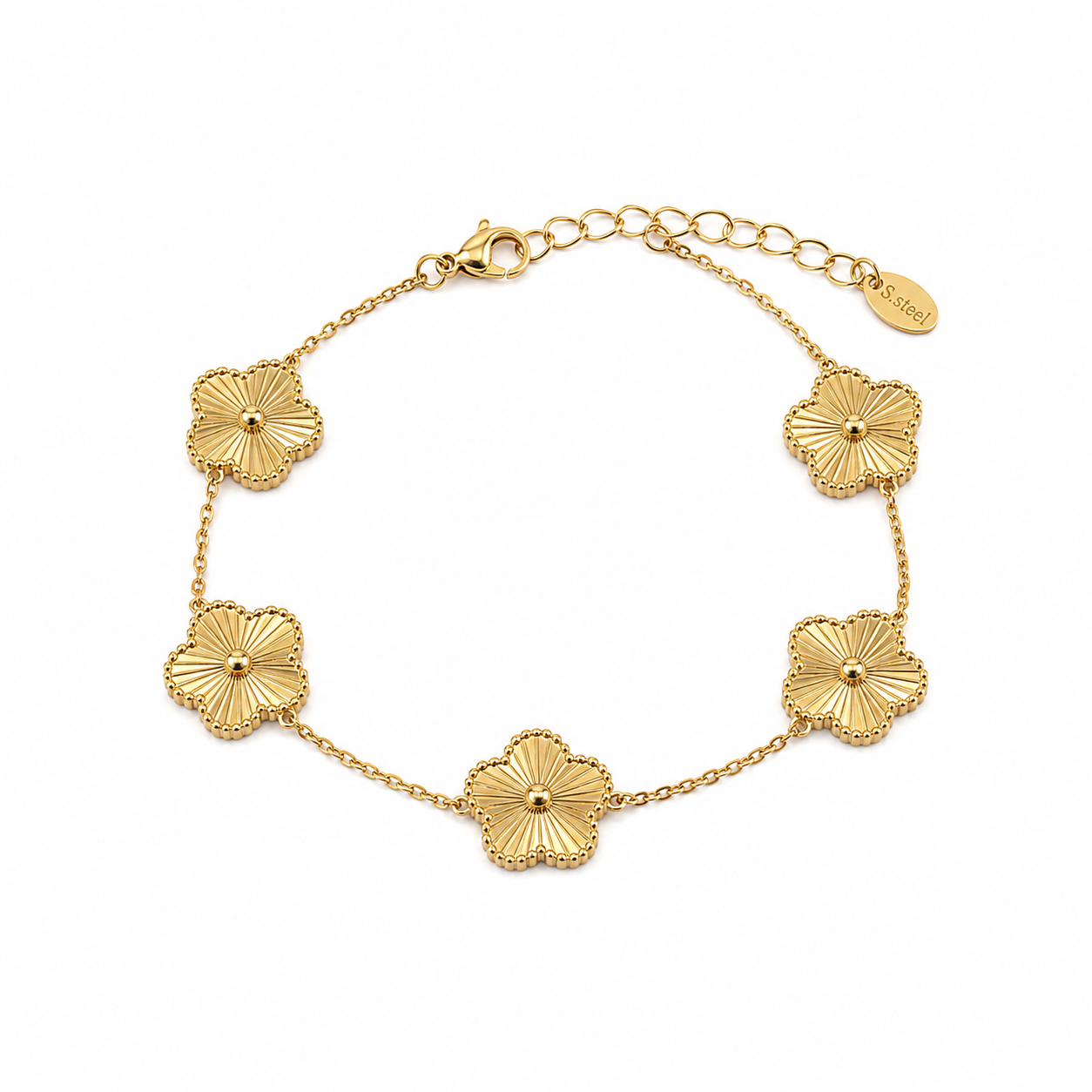 Pulsera trebol flor eterna