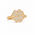 Anillo trébol giratorio