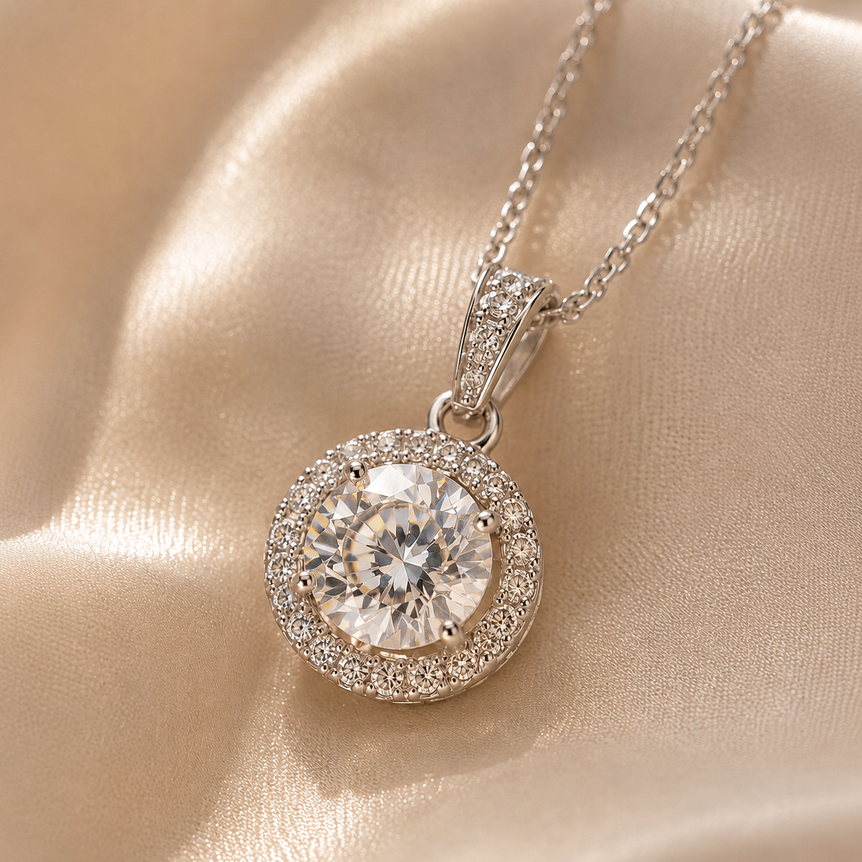 Colgante con gema brillante