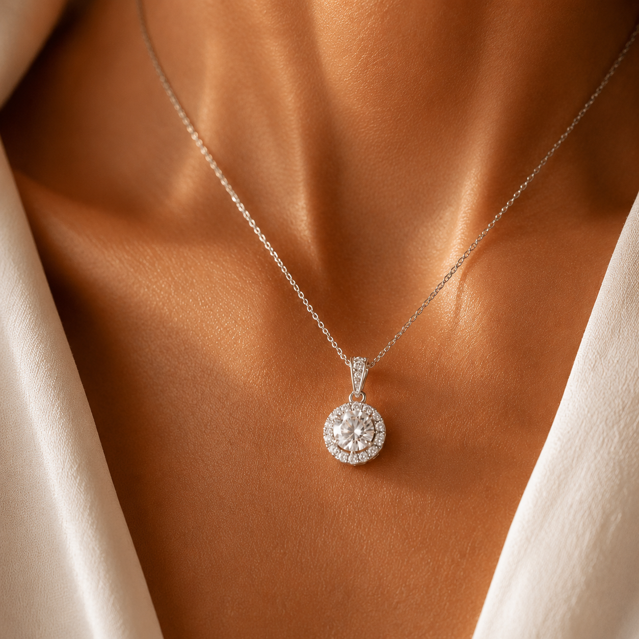 Colgante con gema brillante