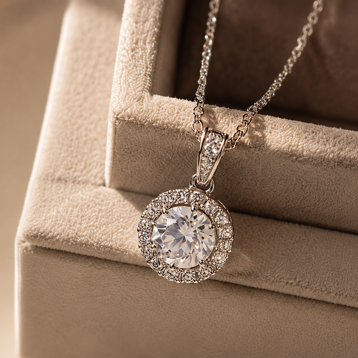 Colgante con gema brillante