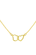 Colgante corazones unidos dorado